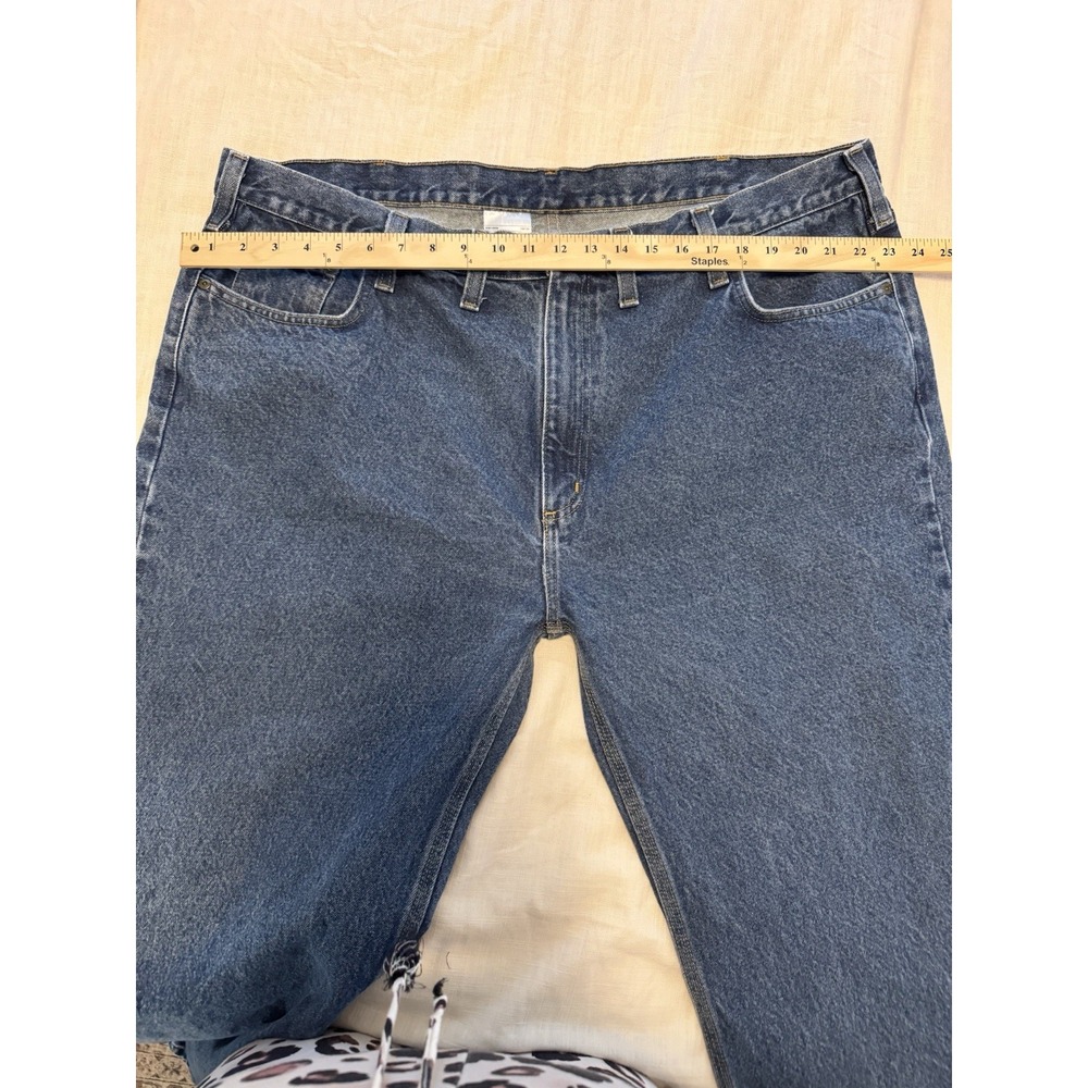 Carhartt Men's Relaxed Blue Jeans Medium Wash 46x30 VTG Quality Denim Classic - Picture 5 of 8